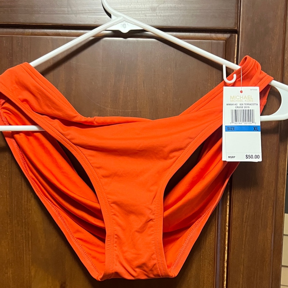 Michael Kors Bold Orange Bikini Bottom
